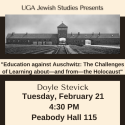 Doyle Stevick to speak on "Education against Auschwitz"